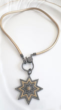 Load image into Gallery viewer, Leather Choker with Pave Diamond Clasp