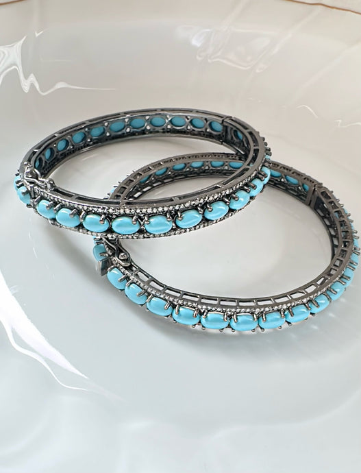 SALE | Pave Diamond and Turquoise Bracelet