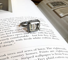 Load image into Gallery viewer, SALE | Pave Diamond and Clear Quartz Ring | Size 6