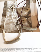 Load image into Gallery viewer, SALE | Pave Diamond Bar and Leather Choker GV
