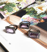 Load image into Gallery viewer, SALE | Pave Diamond and Amethyst Ring