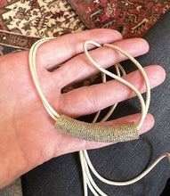 Load image into Gallery viewer, SALE | Pave Diamond Bar and Leather Choker GV