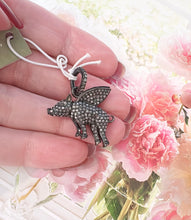 Load image into Gallery viewer, SALE | Pave Diamond Flying Pig Pendant