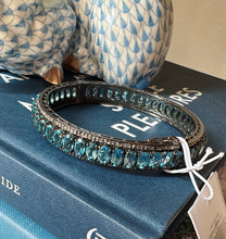 Load image into Gallery viewer, Pave Diamond and Blue Topaz Bracelet