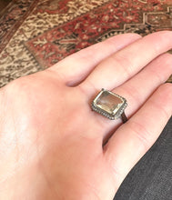 Load image into Gallery viewer, SALE | Pave Diamond and Clear Quartz Ring | Size 6