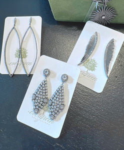 Pave Diamond Large Marquis Earrings