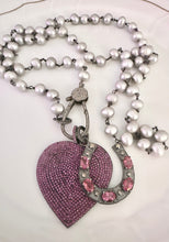 Load image into Gallery viewer, Pave Diamond Flat Heart Pendant- Large | More Colors