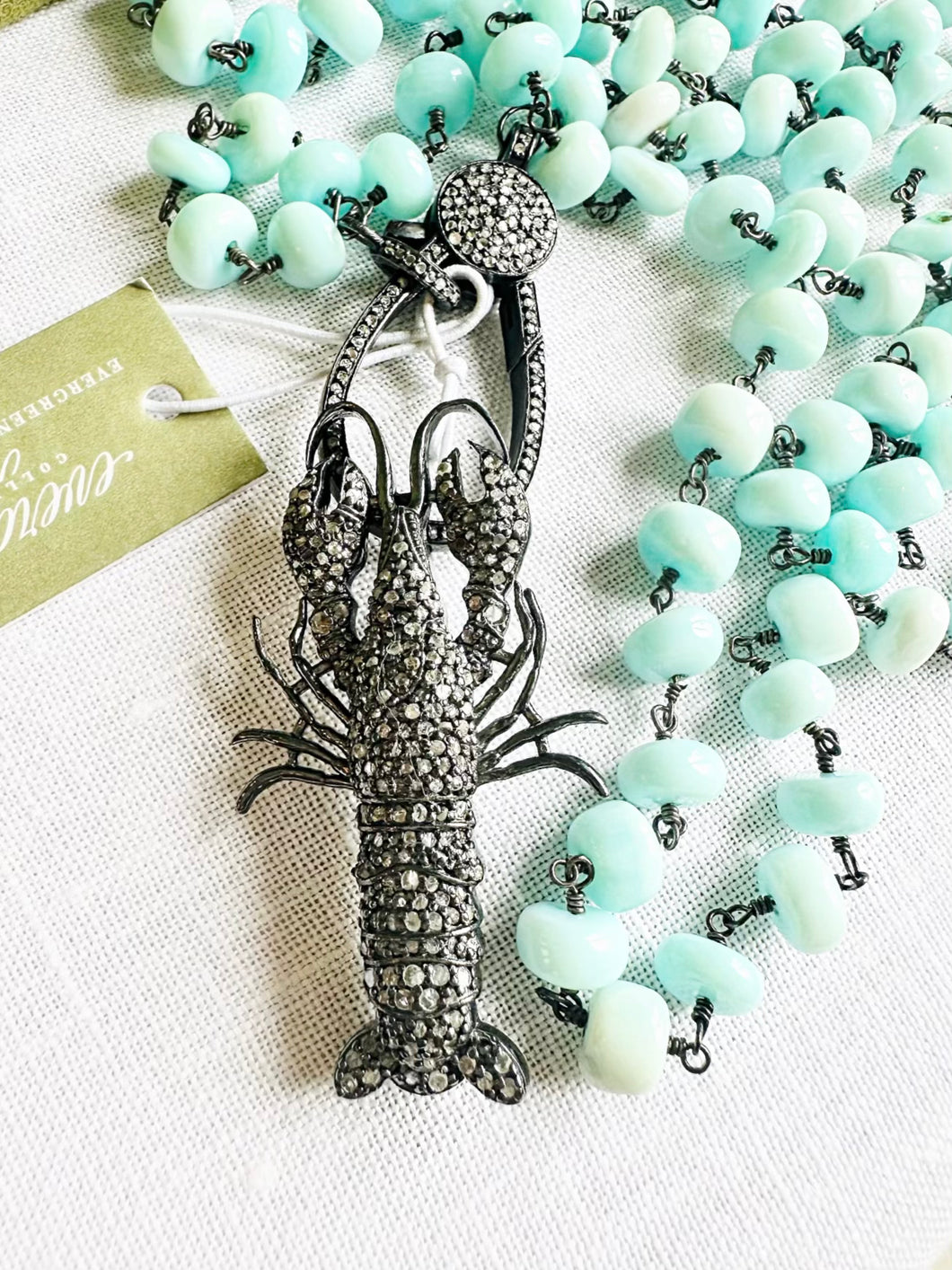 SALE | Pave Diamond Lobster Pin & Pendant