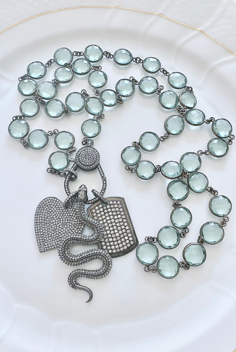 SALE | Pave Diamond Snake Pendant