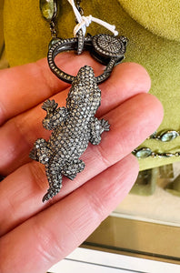 SALE | Pave Diamond Alligator Pin & Pendant