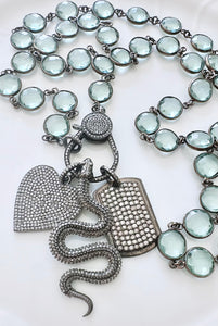 Pave Diamond Dog Tag Pendant