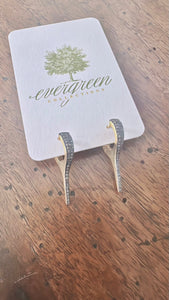 SALE | Pave Diamond Spike Huggie Earrings