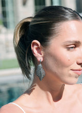 Load image into Gallery viewer, SALE | Pave Diamond Feather Earrings