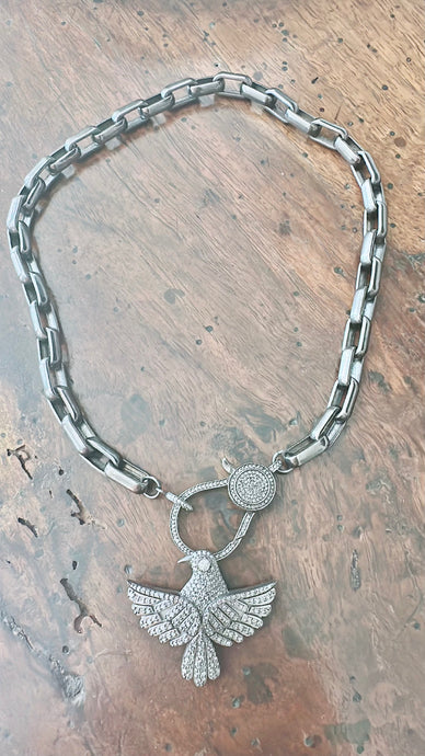 Pave Diamond Eagle Pendant