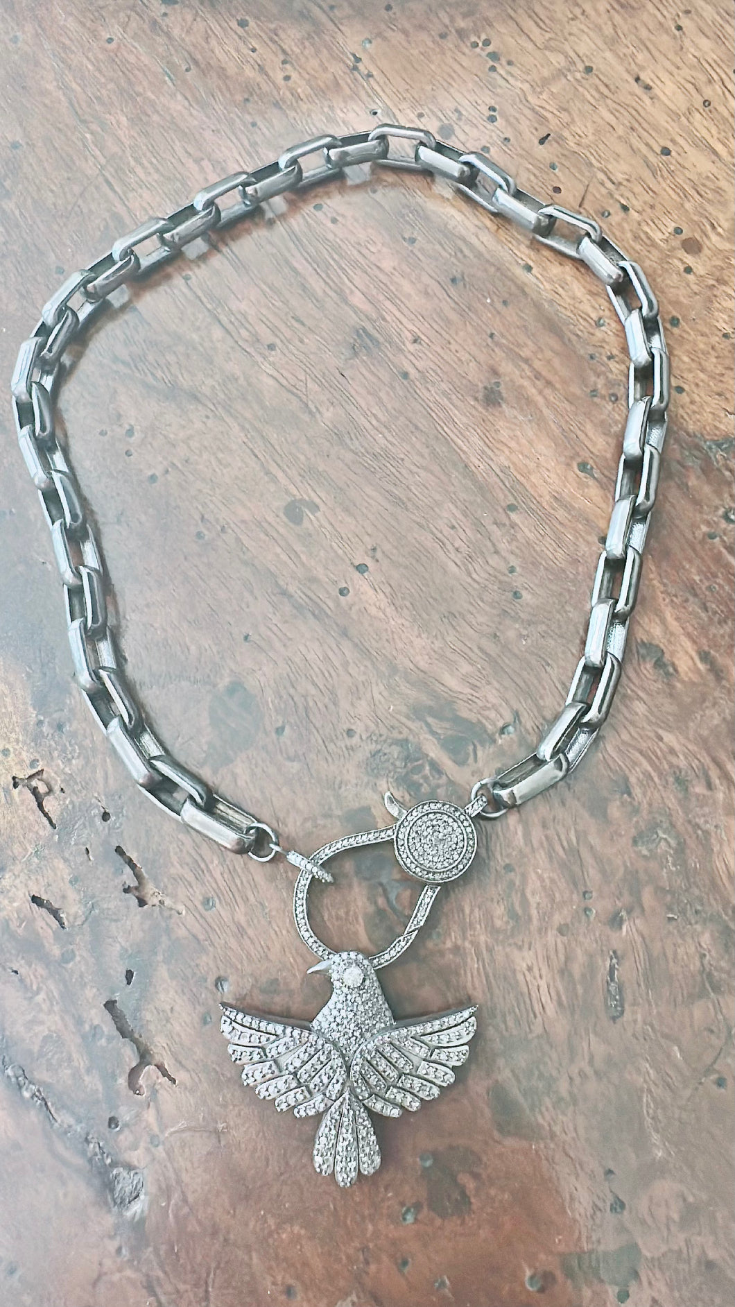 Pave Diamond Eagle Pendant