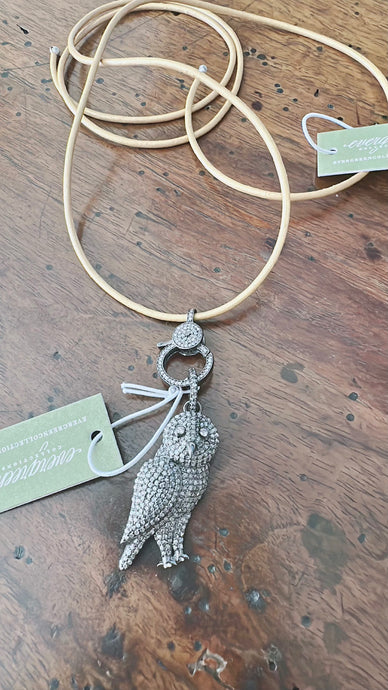 SALE | Pave Diamond Owl Pendant