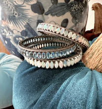 Load image into Gallery viewer, Pave Diamond and Blue Topaz Bracelet