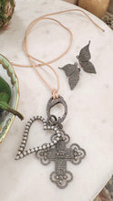 Load image into Gallery viewer, Pave Diamond Butterfly Earrings