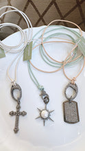 Load image into Gallery viewer, Leather Lariats with Pave Diamond Locks | +Colors