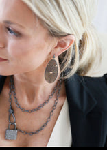 Load image into Gallery viewer, Pave Diamond Oval Earrings
