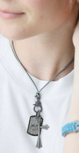 Load image into Gallery viewer, Pave Diamond Flat Cross Pendant