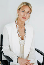 Load image into Gallery viewer, Keishi Pearl Necklace with Double Diamond Clasps