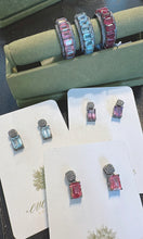Load image into Gallery viewer, Pave Diamond Gemstone Drop Earrings