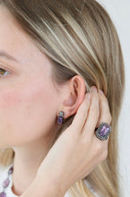 Load image into Gallery viewer, Pave Diamond Gemstone Drop Earrings