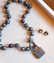 Load image into Gallery viewer, Pave Diamond Snap-On Padlock