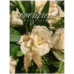Pave Diamond Angel Wing Pendant