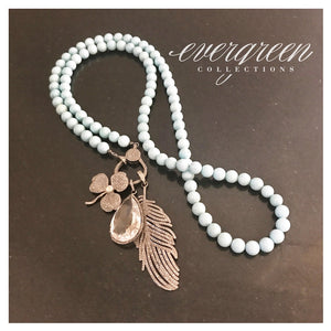 Pave Diamond Feather Pendant