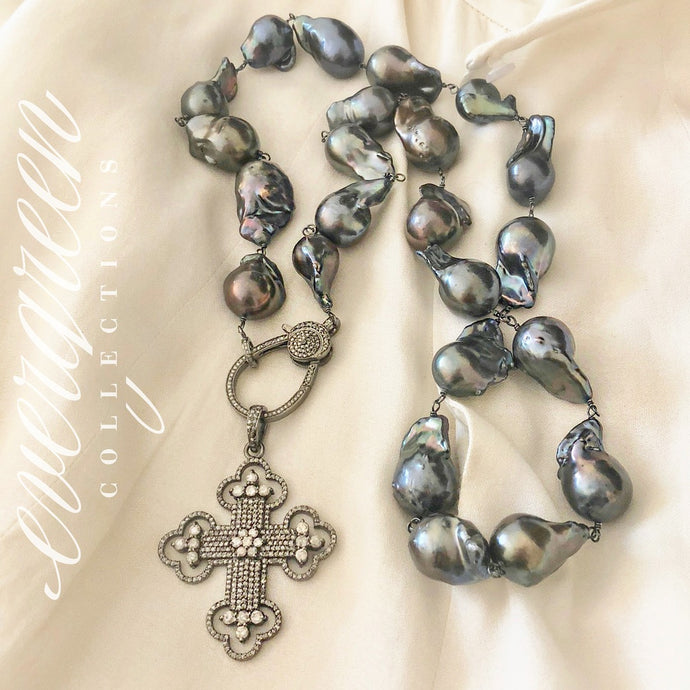 Pave Diamond Cross Pendant