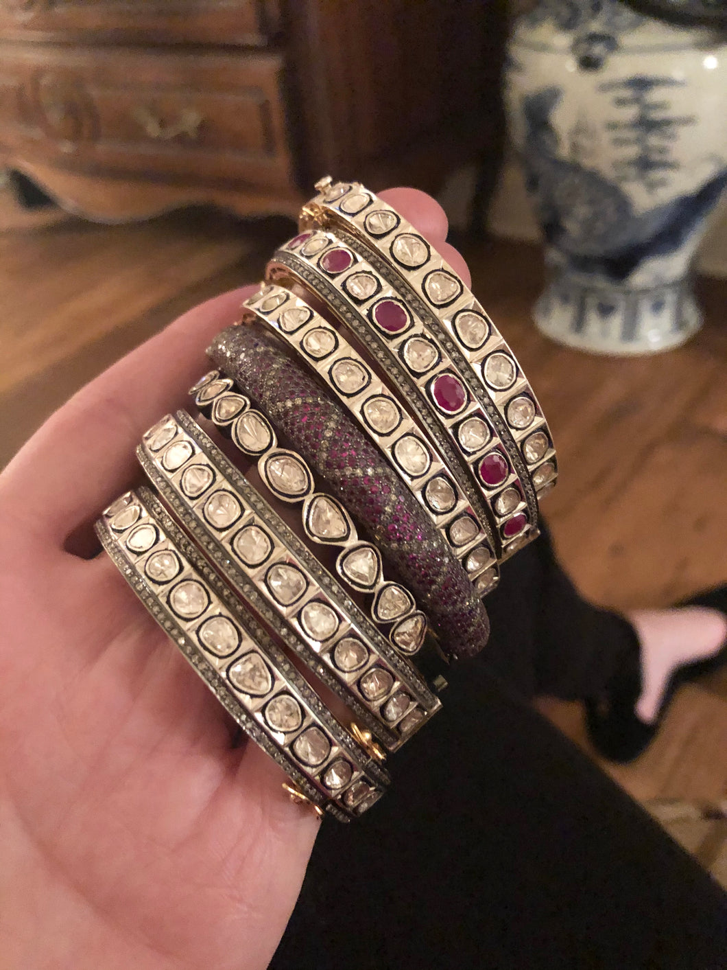 Rose Cut Diamond Bracelet