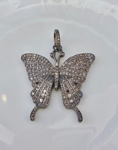 Pave Diamond Butterfly Pendant