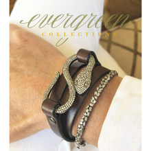 Load image into Gallery viewer, Pave Diamond Snake Wrap Bracelet