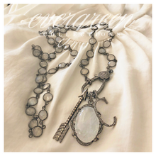 Load image into Gallery viewer, Pave Diamond Moonstone Pendant