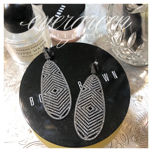 Pave Diamond Oval Earrings