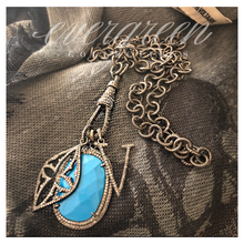 Load image into Gallery viewer, Pave Diamond Turquoise Pendant