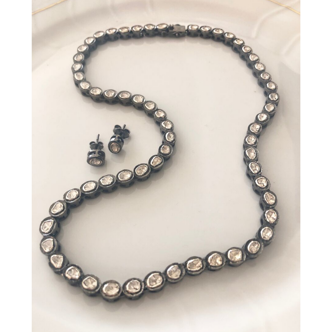 Rose Cut Diamond Choker Necklace