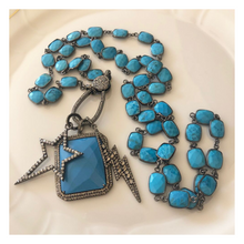 Load image into Gallery viewer, Pave and Baguette Diamond Bolt Pendant