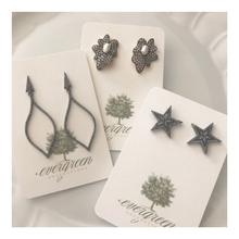 Load image into Gallery viewer, Pave Diamond and Pearl Flower Earrings