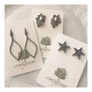 Pave Diamond and Pearl Flower Earrings