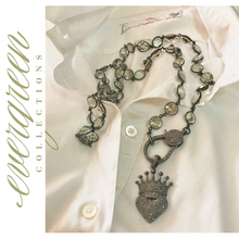 Load image into Gallery viewer, Green Amethyst Bezel Necklace