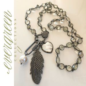 Green Amethyst Bezel Necklace