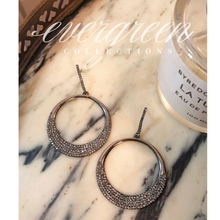 Load image into Gallery viewer, SALE | Pave Diamond Circle Earrings