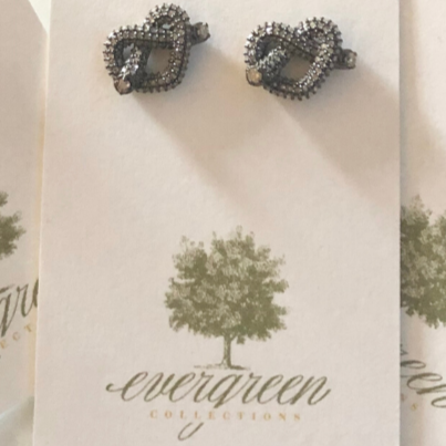 SALE | Pave Diamond Love Knot Earrings