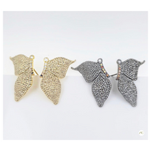 Load image into Gallery viewer, Pave Diamond Butterfly Earrings