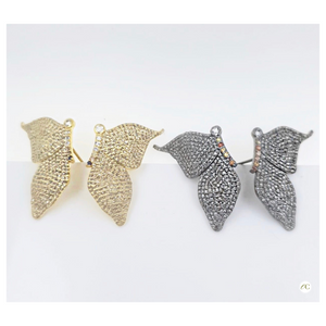 Pave Diamond Butterfly Earrings