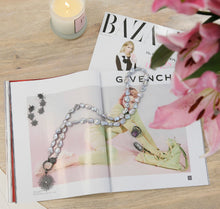 Load image into Gallery viewer, AA+ Freshwater Pearls with Pave Diamond Lock Necklace
