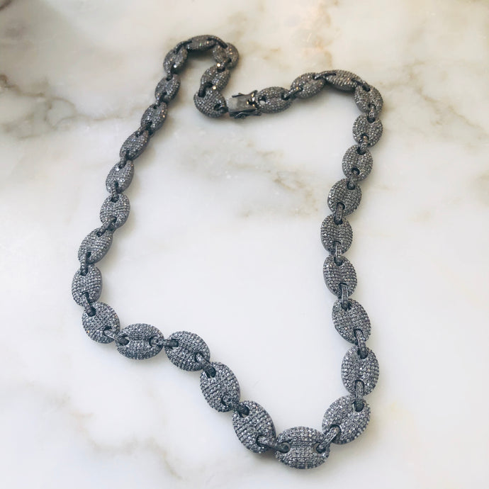 Pave Diamond G Link Necklace